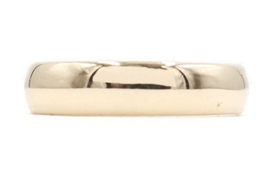 Classic 14KT Yellow Gold 4.7mm Wide Wedding Band Ring Size 8 - by PMS - 4.23g