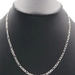 High Shine Sterling Silver 3.7mm Wide Figaro Chain Necklace 19.5" - 6.49 Grams
