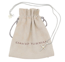 David Yurman 24mm Petite X Cross Necklace Sterling Silver & 14K Yellow Gold 16"