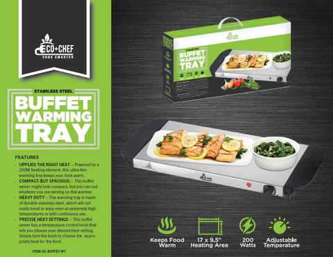 Eco+Chef EC-3Buffet-SS Triple Buffet Warmer