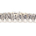 Estate Women's Sterling Silver 7.5" 7.6mm Wide Diamond Accent Tennis Bracelet 