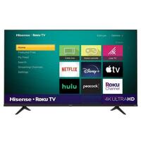 65" Hisense 4K Roku Smart LED TV- No Legs