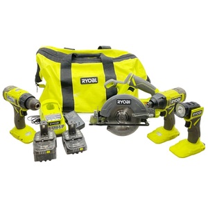 Ryobi PCL1400K2 4-Tool Combo Kit with 1.5 Ah Battery, 4.0 Ah Battery, & Charger