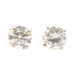 1/2 cttw Round Brilliant Cut Diamond 14KT Yellow Gold Solitaire Stud Earrings