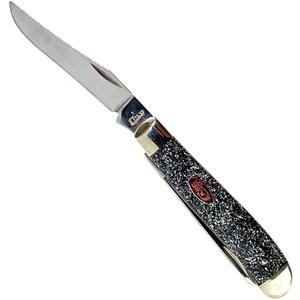 Case 10207 SS Christmas Silver Stardust Kirinite Mini Trapper 3.5" Closed   
