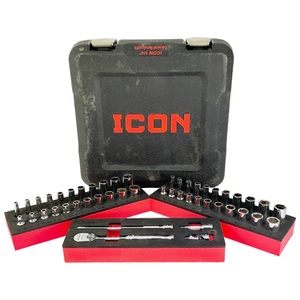 ICON S1SET-48 1/4" Drive SAE & Metric Modular Gen. Service 48-Piece Socket Set