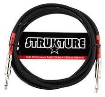 Strukture Instrument Cable - Vintage Black/Silver, 10ft Right Angle