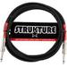 Strukture Instrument Cable - Vintage Black/Silver, 10ft Right Angle