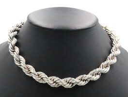 Sterling Silver (925) 12.6mm Classic Rope Chain 18" Heavy Rope Necklace 181.89g