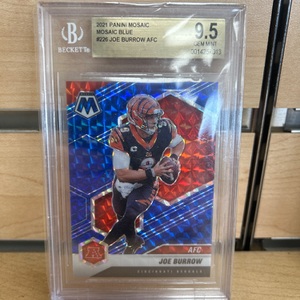 2021 Panini Mosaic Blue #226 Joe Burrow Beckett 9.5