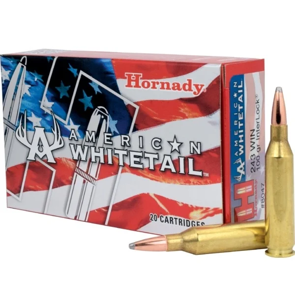 Hornady American Whitetail 243 Winchester Ammo 100 Grain Hornady 