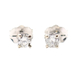 Round Brilliant Cut 1/5 cttw Diamond 14KT White Gold Solitaire Stud Earrings