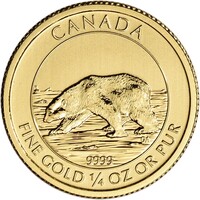 2013 Canadian  1/4 oz .9999 Gold Coin