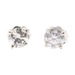 1/2 cttw Round Brilliant Cut Diamond White Gold Solitaire Stud Earrings