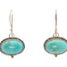 7.50 Ctw East-West Oval Cabochon Turquoise 925 Silver 20.8mm Barse Drop Earrings