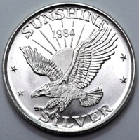 1984 Sunshine Minting 1 OZ Silver Round