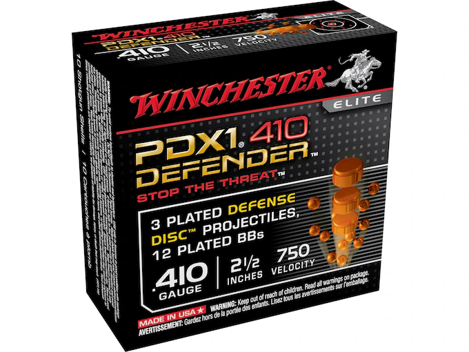 Winchester PDX1 Defender 410 Copper Plated Lead Ammo