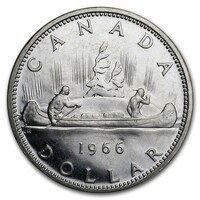 1966 Canadian Silver Dollar 23.3G Silver Round (18.66G Pure)