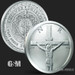 Jesus Christ Crucifixion INRI Silver Shield 1oz .999 Fine Silver Round GSM