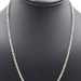 Sterling Silver (925) High Shine 3mm Wide Rope Chain Necklace 19" FJ - 14.24g