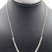 Round Graduated Cubic Zirconia Sterling Silver (925) Cable Chain 18" Necklace