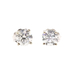 5/8 cttw Round Brilliant Diamond Solitaire Stud Earrings in 14K White Gold