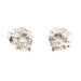 1/3 cttw Round Brilliant Cut Diamond Solitaire Stud Earrings in 14KT White Gold