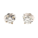 1/3 cttw Round Brilliant Diamond Solitaire Stud Earrings in 14K White Gold