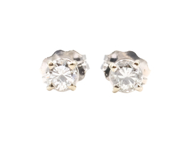 1/4 cttw Round Brilliant Cut Diamond 14KT White Gold Solitaire Stud Earrings