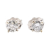 1/3 cttw Round Brilliant Diamond Solitaire Stud Earrings in 14K White Gold