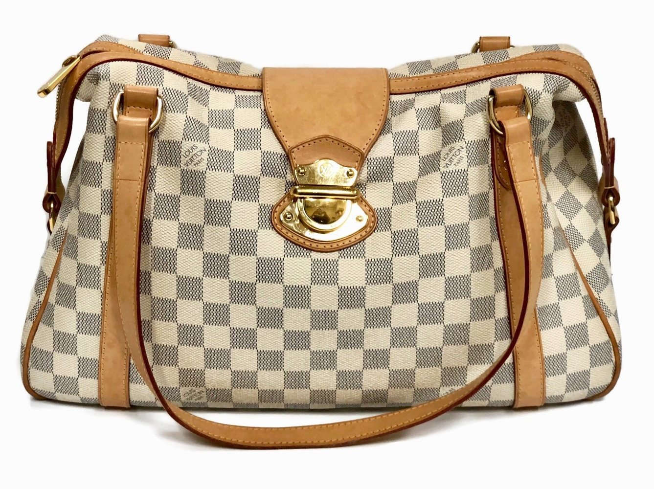 LOUIS VUITTON Damier Azur Stresa PM 2010 Luxury Hand Bag | USA Pawn