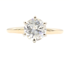 Women's Solitaire 1.07 Ct Round Cut Diamond 14KT Gold Engagement Ring H.J.W.
